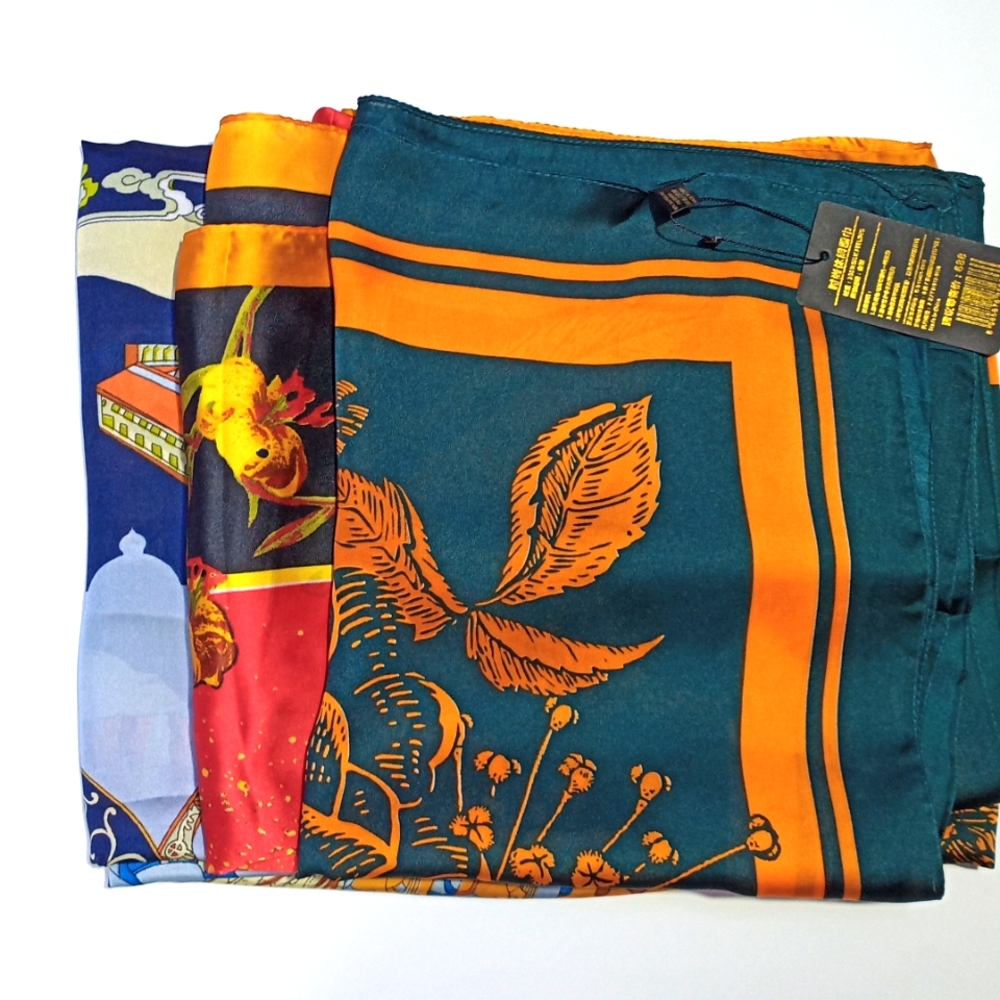 Lots Bundle of 3 Scarf Scarves 43"x 43" 11002